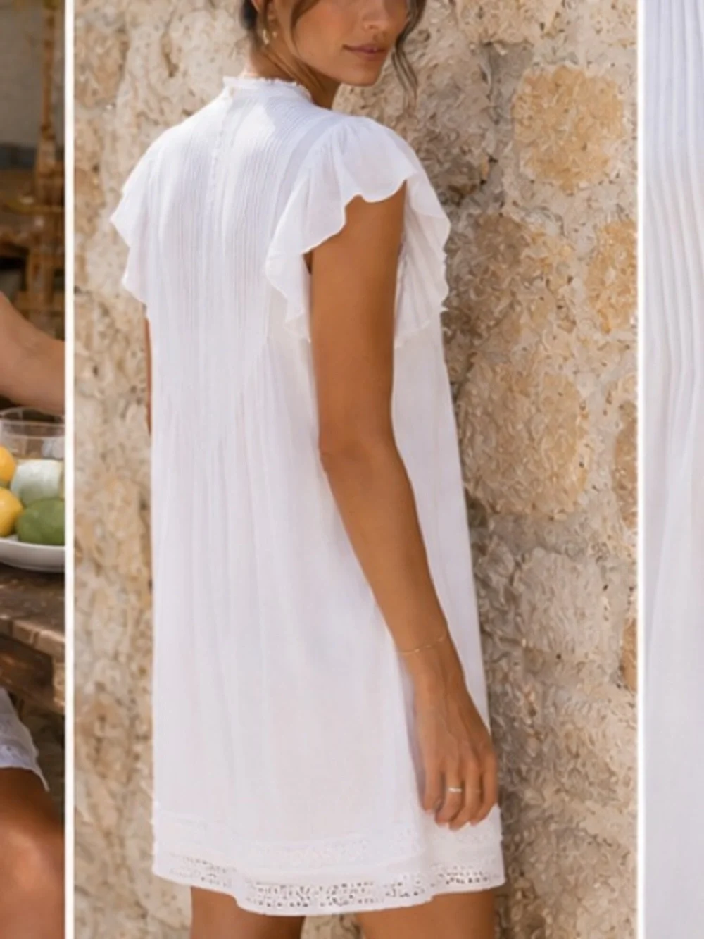 Poupette St Barth Sasha Mini Dress White $350. Excellent Resort Collection  XS